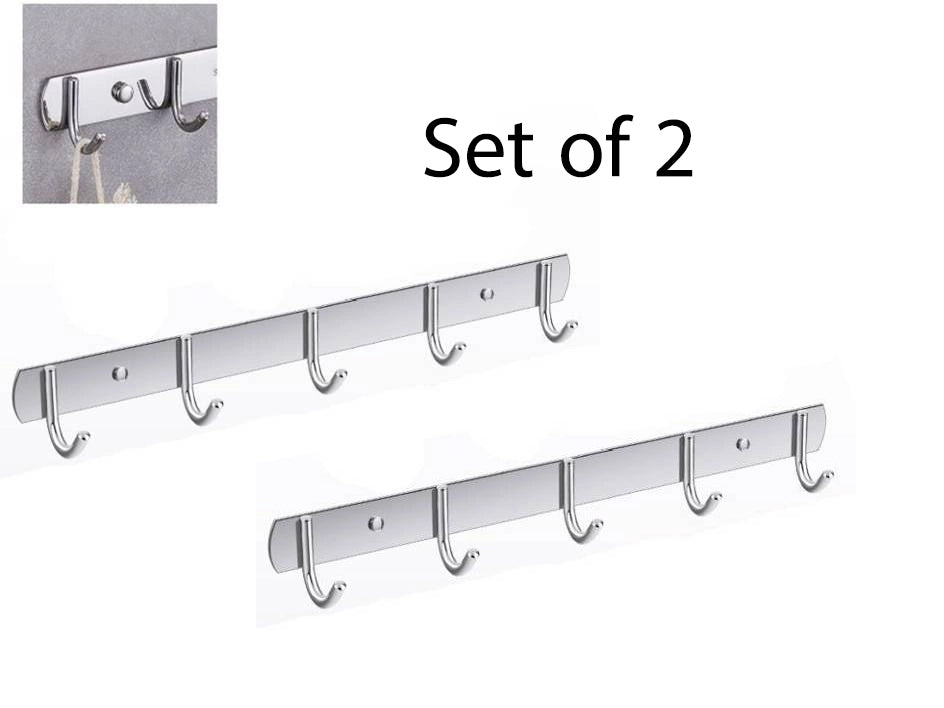 Set of Stainless Steel Wall Mounted Hooks Hanger – HouzeCart