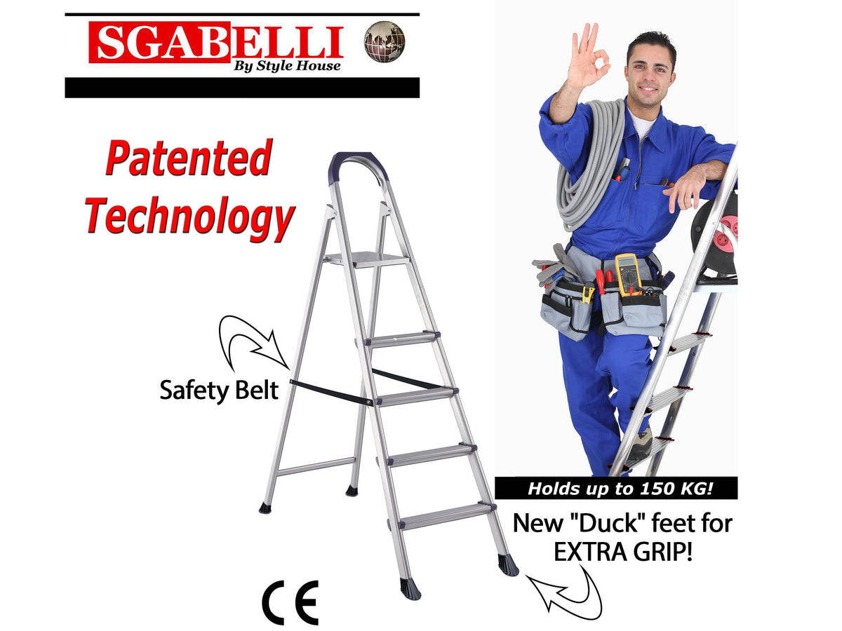 Iron Step Ladder 8 steps HouzeCart