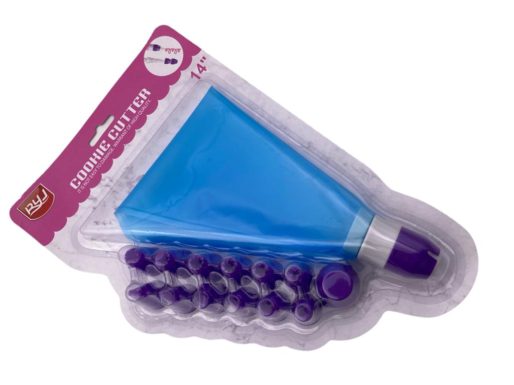 Nylon Piping Bag 14" with 12 plastic nozzles HouzeCart