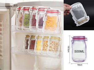 Medium reusable lock and seal bag airtight jar X12 - HouzeCart