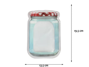 Medium reusable lock&seal bag checkered cover jar  X12 - HouzeCart