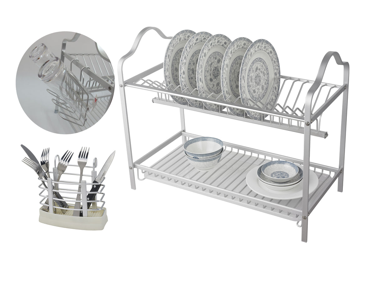 Aluminium Dish Rack 2 Tiers – HouzeCart