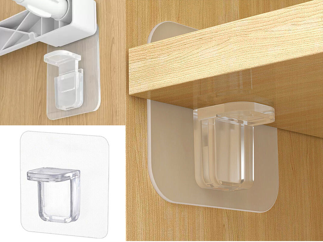 4 SelfAdhesive Support Holders Rack Shelf Support Hooks HouzeCart