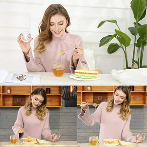 Plastic Honey jar with dipper - HouzeCart