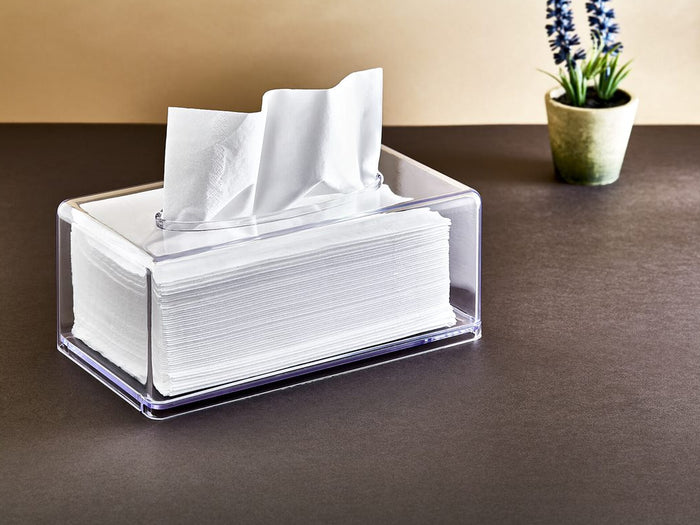 Clear Tissue Box 22x12x8.5 cm
