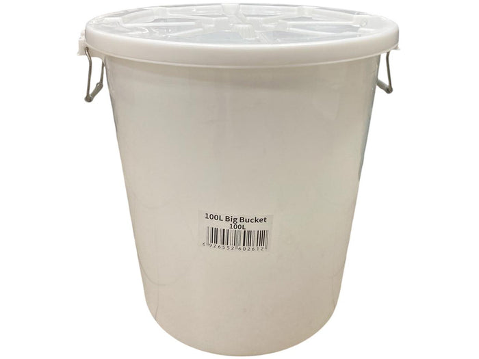 Food Safe Round Bin 100L With Cover