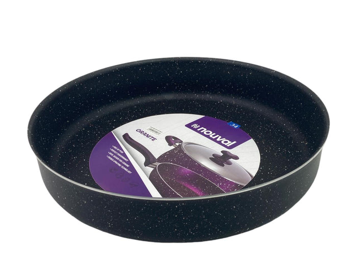 Black Granite Nouval Round Oven Tray 34 cm