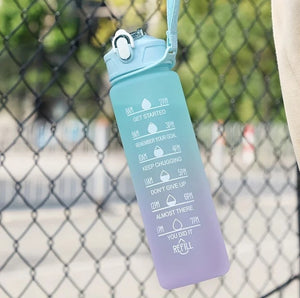 Motivational Water Bottle 800 ml Colorful Design