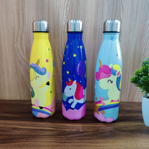 Decorated Stainless Steel Vacuum Water Bottle 500ml