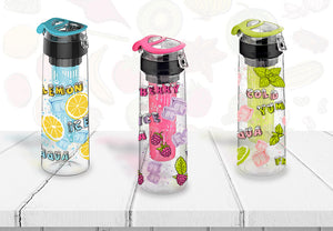 Decorated Plastic Water Bottle, 0.73lt