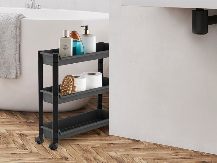 3 Tiers Narrow Shelf Unit with Wheels ORG-65