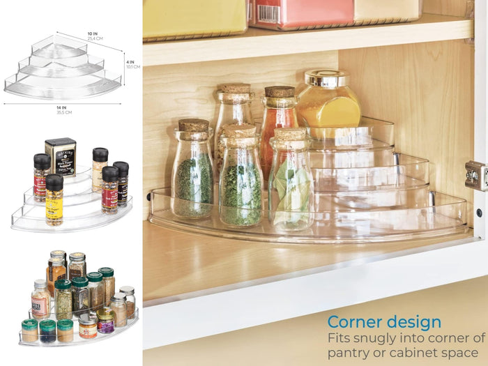 Transparent Corner 3 levels Spice Bottle Holder