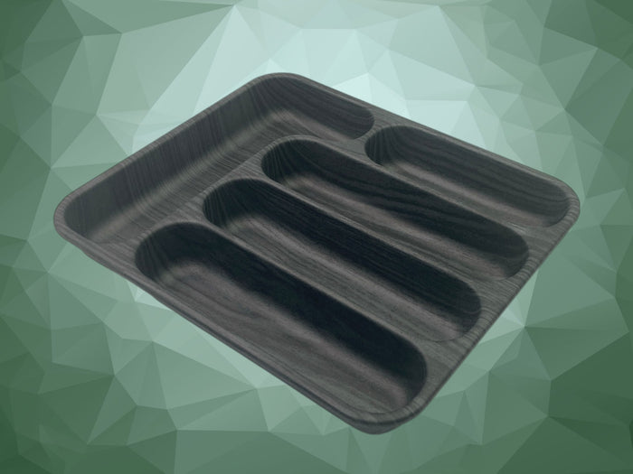 Black Wood Color Cutlery Tray 30x35 cm