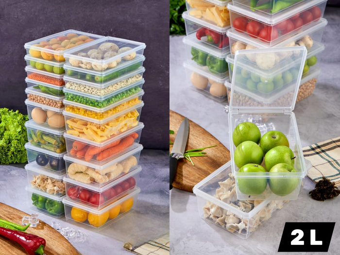 Reusable 2L Food Container with Attached Cover