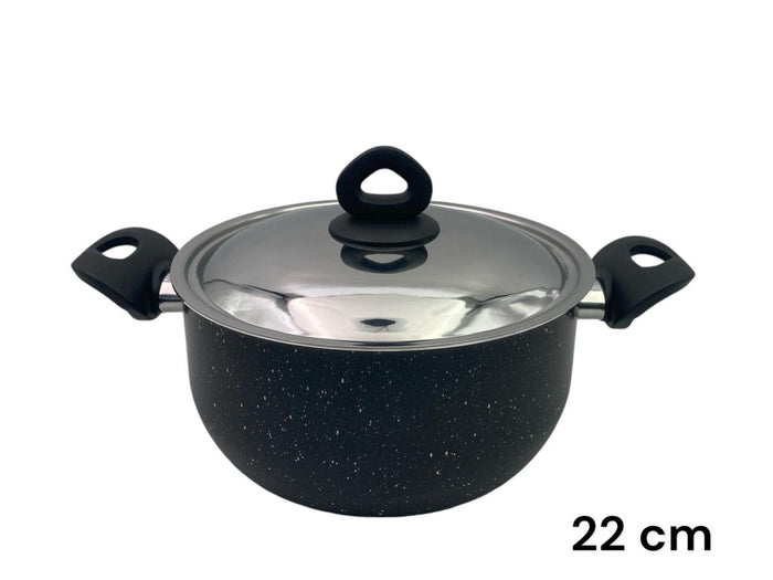 Black Granite Nouval Casserole 22 cm