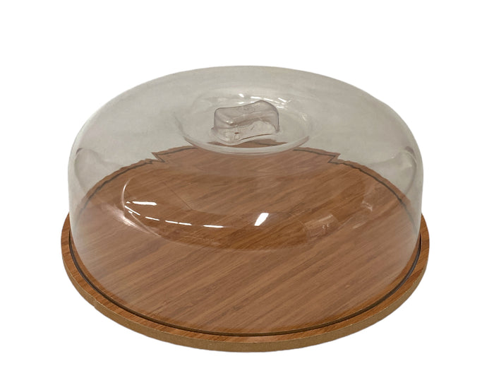 Round Wooden Cake Dome 27.5 cm