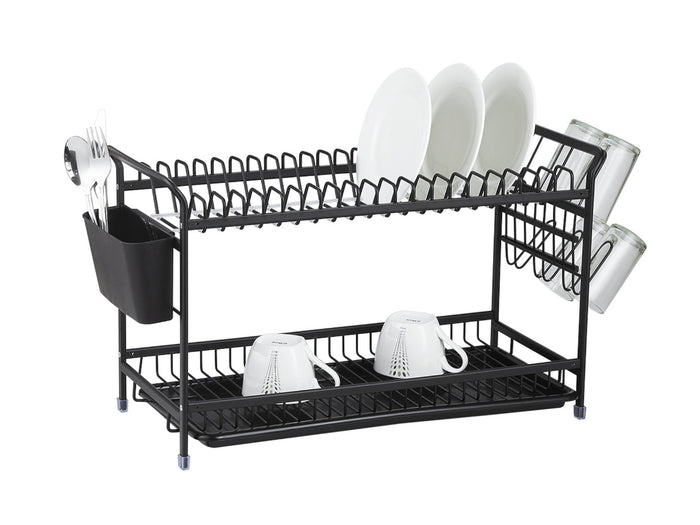 Dosthoff Black Aluminium Dish Rack 2 Tiers