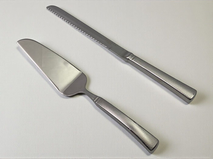 Dosthoff SS Cake Serving Set Hammered Handle