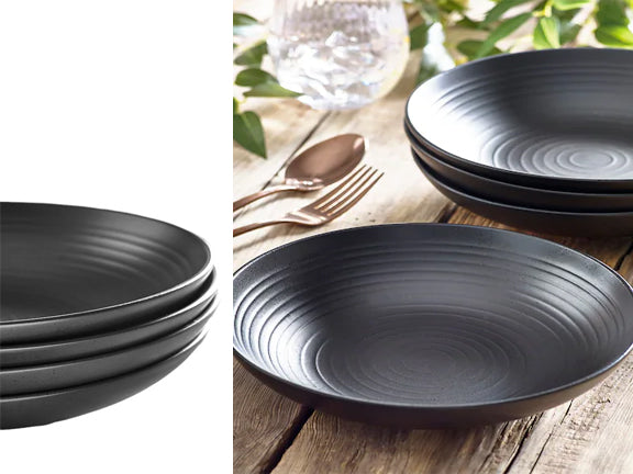 Dosthoff Matt Black Ripple Deep Plate 21 cm