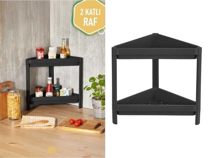 2  Tiers Corner Shelf Unit