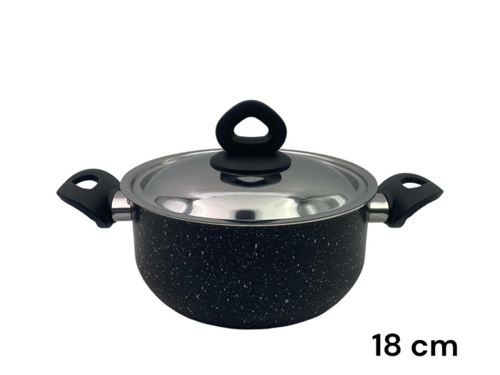 Black Granite Nouval Casserole 18 cm