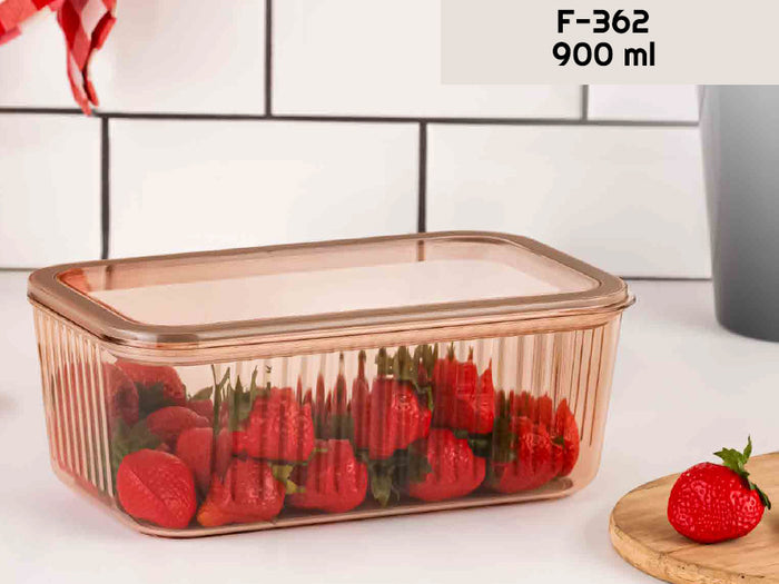 Acrylic Rectangular Food Storage Container 900 ml