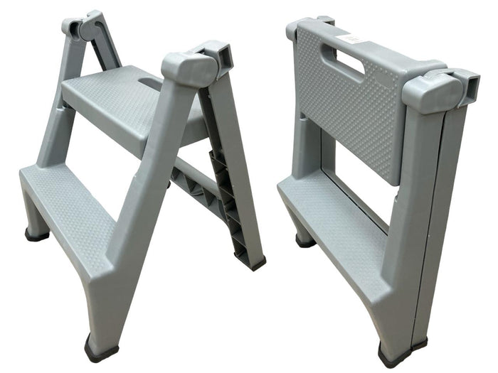 Two Step Durable Folding Plastic Ladder Step Stool