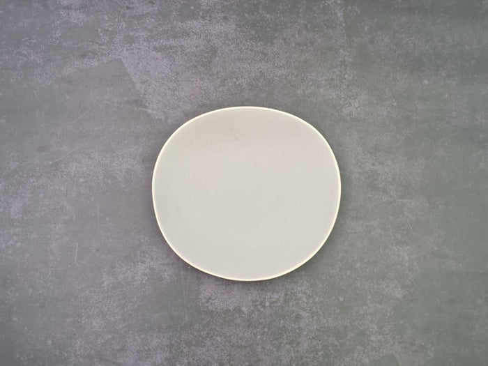 Dosthoff Matt Gray with White Rim Side Plate 17 cm
