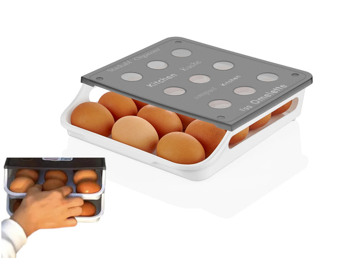 Automatic Egg Box and Dispenser for 15 Eggs