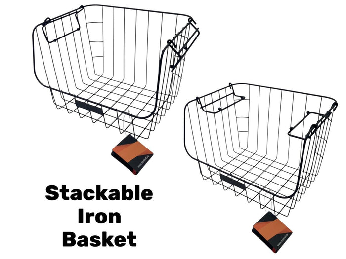 Dosthoff Stackable Iron Basket with 2 Flipping Handles