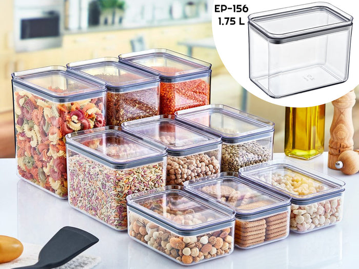 Airtight Rectangular Food Jar 1.75 lt