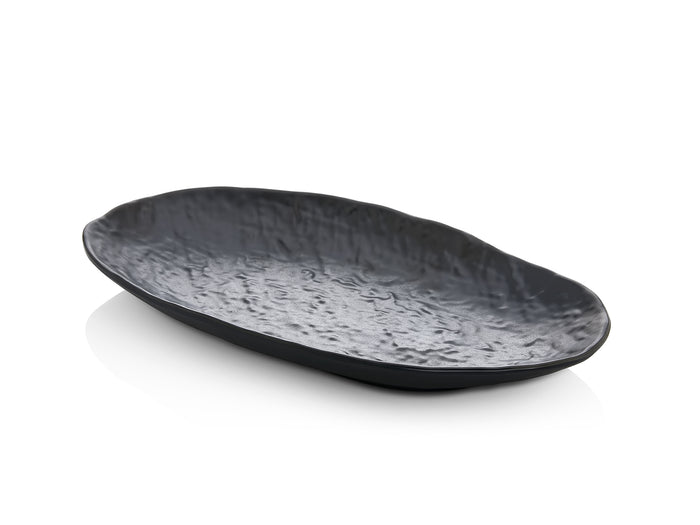 Melamine Matt Stone Oval Plate 24 cm