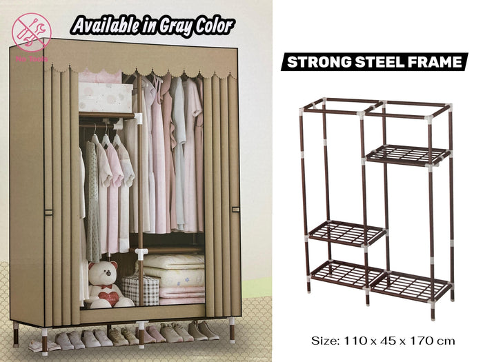 Iron storage wardrobe with water proof nylon cover