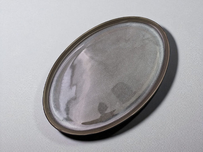 Dosthoff Glazed Oval Plate with Mat Black exterior 35.5