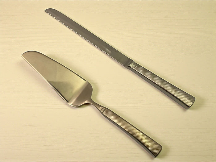 Dosthoff Golden SS Cake Serving Set Hammered Handle