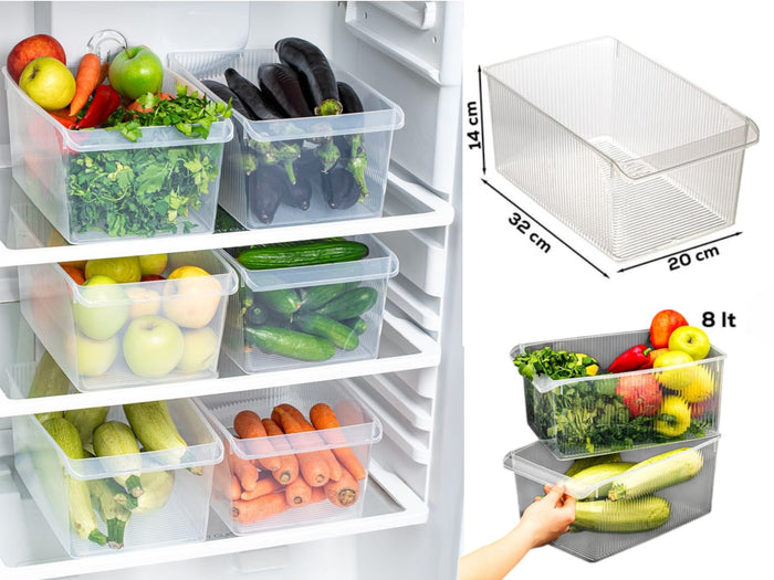 8 L Plastic Refrigirator Organizer Without Lid