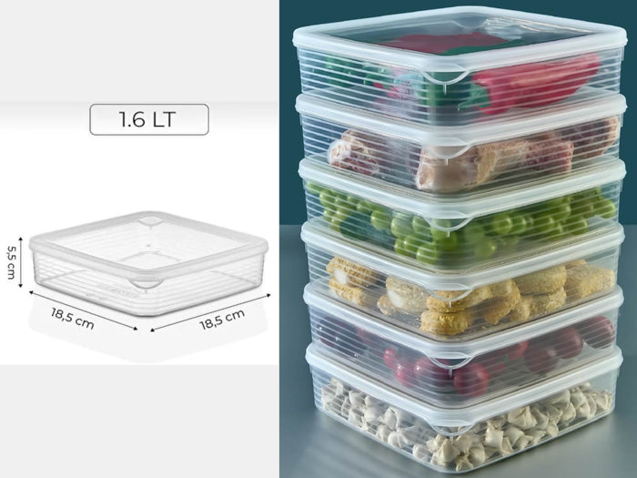 Line Storage Box Square 1.6 L Food Box