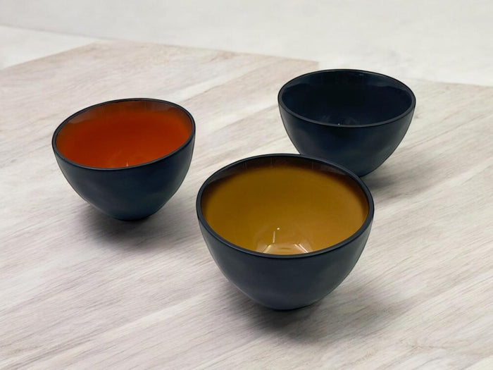 Dosthoff Mat Black with Colored Glaze Sauce Bowl 8 cm
