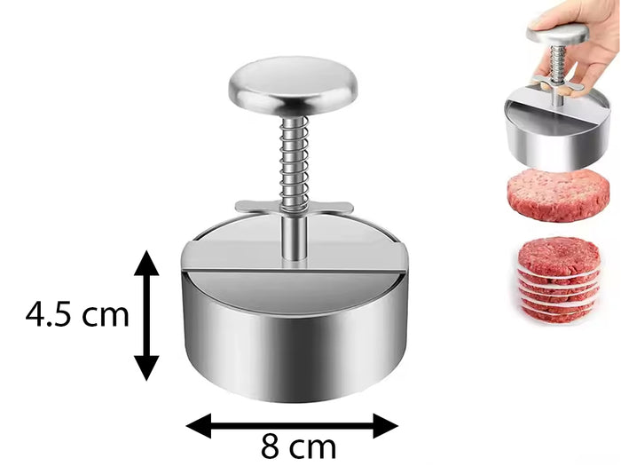 Stainless Steel Hamburger Patty Maker 8 cm