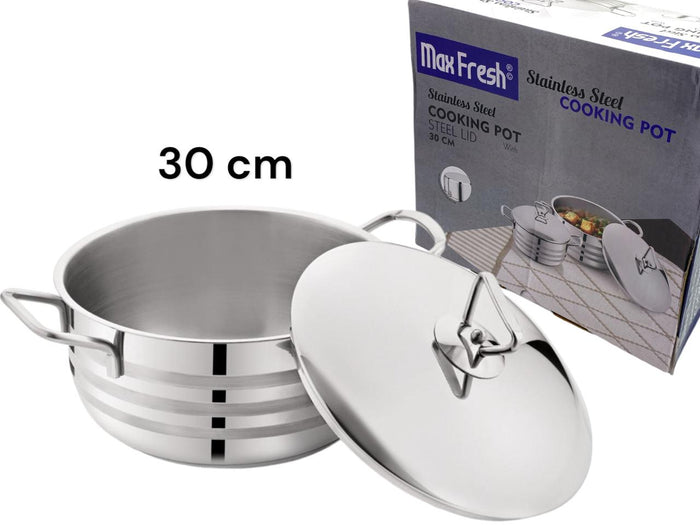 Max Fresh SS Cooking Pot with SS lid 30 cm