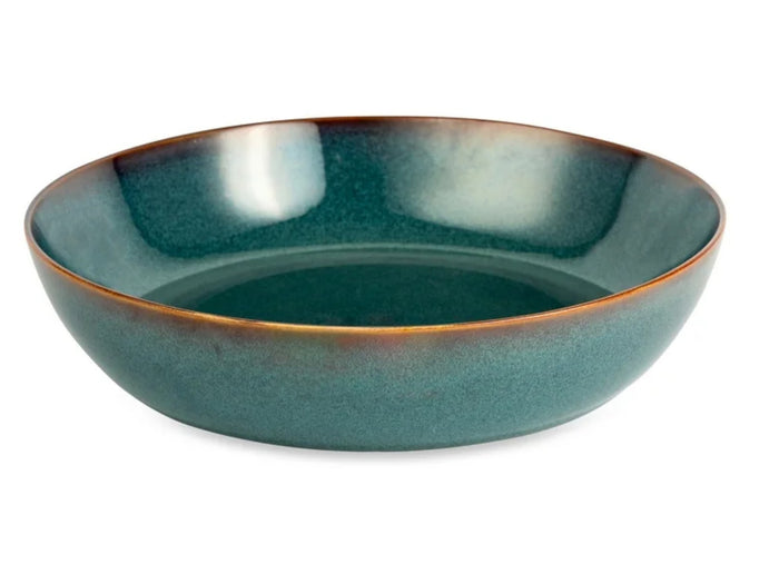 Dosthoff "Ocean Blue Green" Glazed Large Salad Bowl 29 c