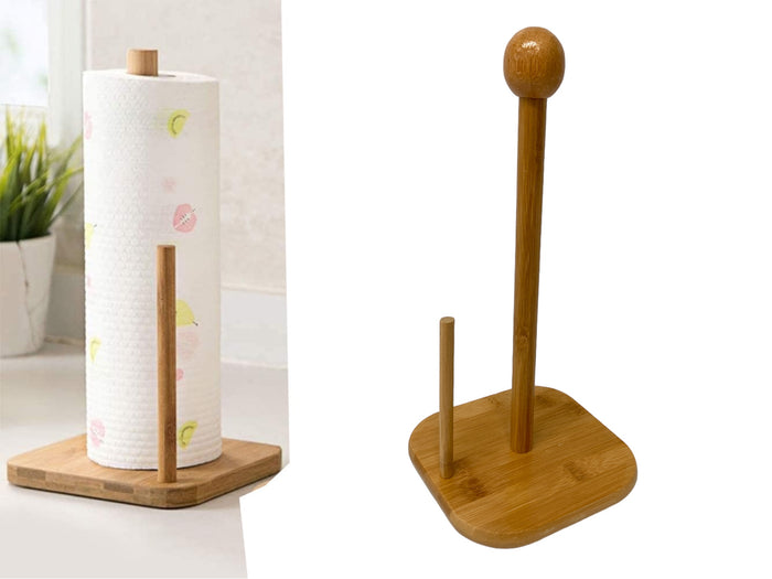 High Quality Square Bamboo Paper Towel Holder