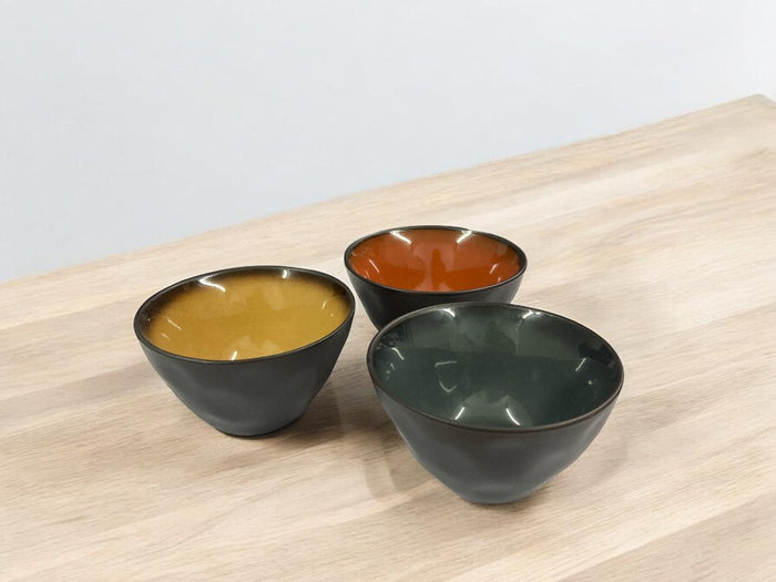 Dosthoff Mat Black with Colored Glaze Sauce Bowl 8 cm