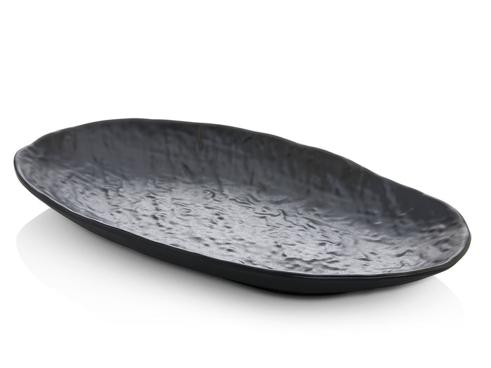 Melamine Matt Stone Oval Plate 32 cm