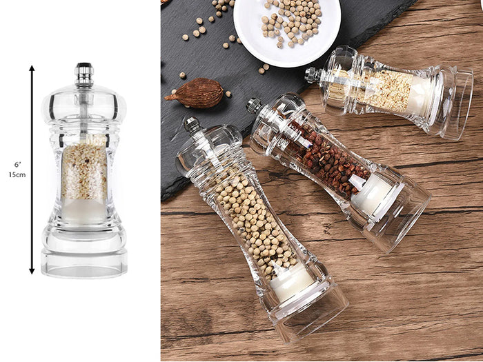 Acrylic Pepper Grinder 15 cm