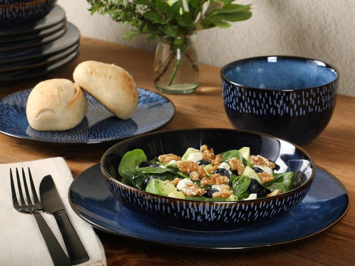 Dosthoff "Starry" Blue Glazed Deep Plate 20.5 cm