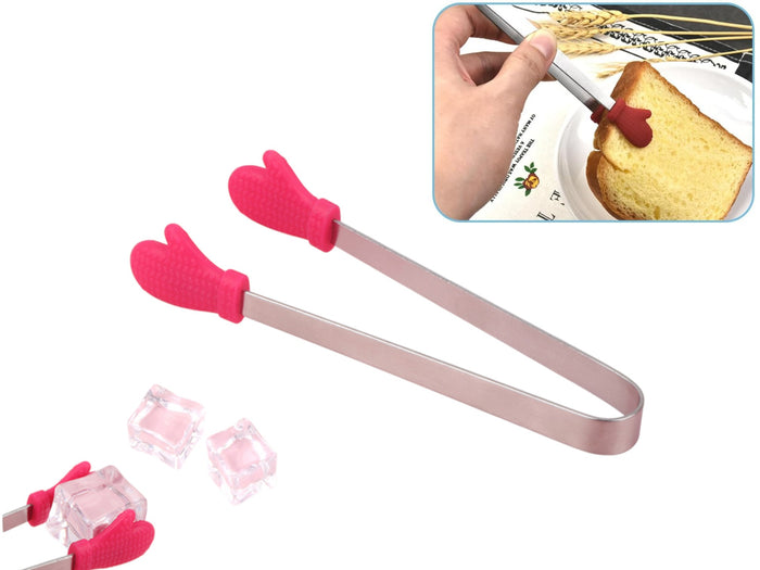 Cute Stainless Steel Tong with Silicon "Gloves"