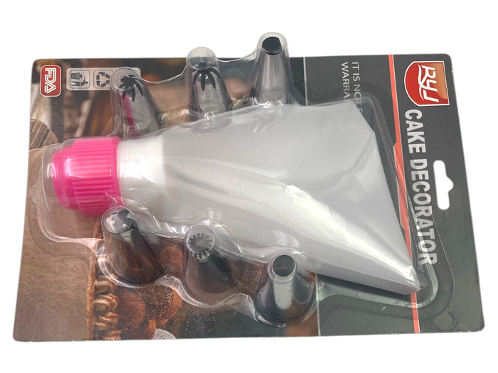 Icing Bag with 6 Large SS Nozzles