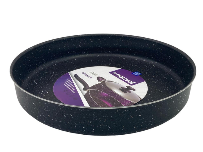 Black Granite Nouval Round Oven Tray 38 cm