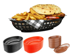 Oval plastic fries basket